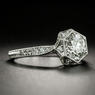 Lang Collection 1.00 Carat Art Deco Style Hexagonal Diamond Engagement Ring - GIA J SI2