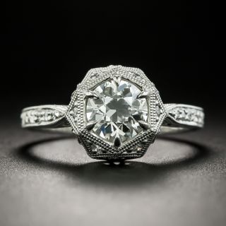 Lang Collection 1.06 Carat Diamond Art Deco Style Hexagonal Engagement Ring - GIA I VVS2 - 2