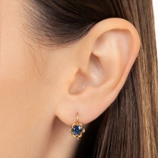Lang Collection 1.26 Carat Total Weight Sapphire Earrings