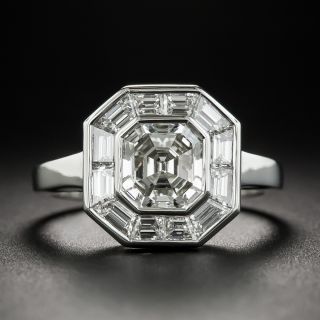 Lang Collection 1.43 Carat Square Emerald-Cut Diamond Ring - GIA J SI1 - 1