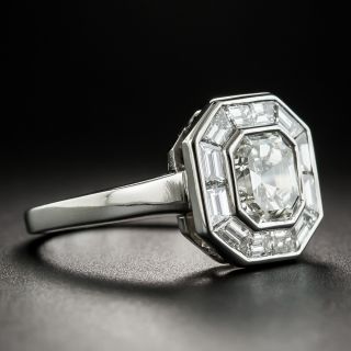 Lang Collection 1.43 Carat Square Emerald-Cut Diamond Ring - GIA J SI1