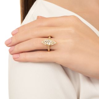 Lang Collection 1.44 Carat Marquise-Cut  Diamond Engagement Ring - GIA K VVS2