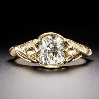 Lang Collection 1.56 Carat Diamond Art Nouveau-Style Ring - GIA L I1 - 2