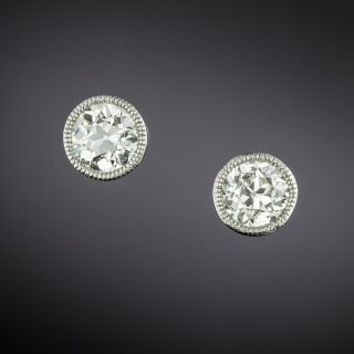 Lang Collection 1.93 Carat Diamond Earrings - GIA - 3