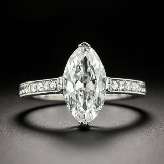 Lang Collection 1.99 Carat Marquise-Cut Diamond Engagement Ring - GIA E VS1 - 4