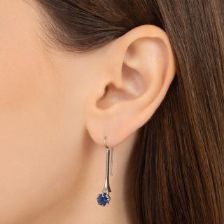 Lang Collection 2.00 Sapphire Drop Earrings