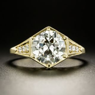 Lang Collection 2.09 Carat European-Cut Diamond 18K Engagement  Ring - GIA L VS2 - 2