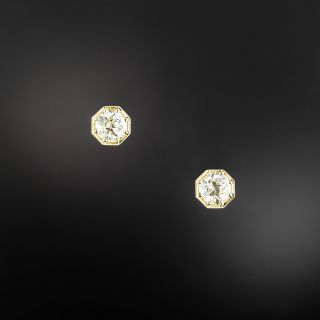 Lang Collection 2.12 Total Weight Carat Stud Earrings - GIA LM VS1 - 2