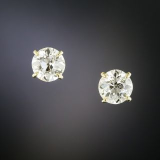 Lang Collection 2.22 Carat Total Weight Diamond Stud Earrings - GIA - 3