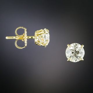 Lang Collection 2.22 Carat Total Weight Diamond Stud Earrings - GIA
