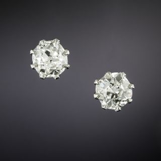 Lang Collection 2.30 Carat Total Weight Diamond Stud Earrings - GIA I/J VS1 - 3