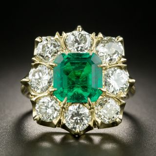 Lang Collection 2.64 Carat Emerald and Diamond Ring - 3