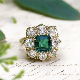 Lang Collection 2.64 Carat Emerald and Diamond Ring - GIA F1