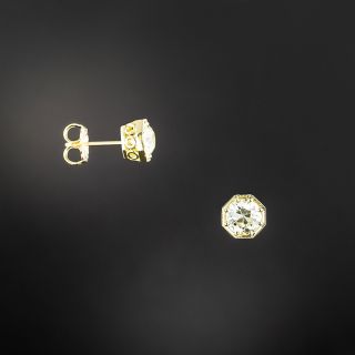 Lang Collection 2.92 Carat Total Weight Diamond Stud Earrings - GIA