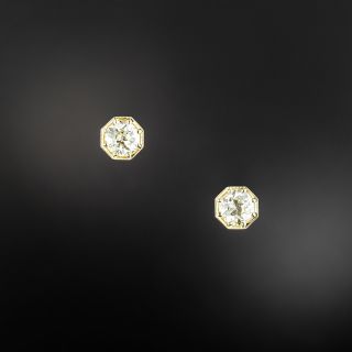 Lang Collection 2.92 Carat Total Weight Diamond Stud Earrings - GIA - 2