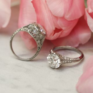 Lang Collection 3.14 Carat Diamond Engagement Ring - GIA F VS2