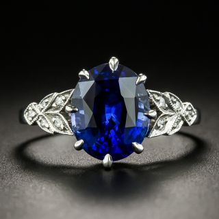 Lang Collection 4.00 Carat Ceylon Sapphire and Diamond Ring - 1