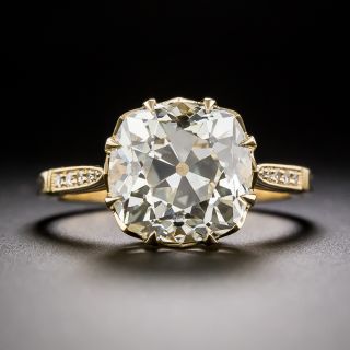 Lang Collection 4.72 Carat Old Mine-Cut Diamond Engagement Ring - GIA K VS2 - 2