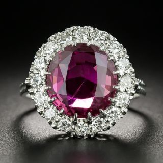 Lang Collection 4.88 Carat No-Heat Pink Sapphire and Diamond Ring - 2
