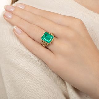Lang Collection 8.46 Carat Emerald and Diamond Ring - GIA
