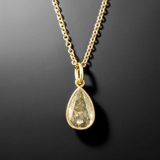 Lang Collection .85 Carat Pear-Shaped Diamond Pendant - 3