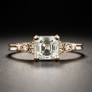 Lang Collection .92 Carat Square Emerald-Cut Diamond Ring - GIA J VS2 - 1