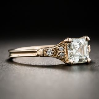 Lang Collection .92 Carat Square Emerald-Cut Diamond Ring - GIA J VS2