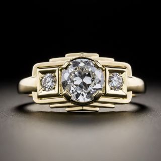 Lang Collection .95 Carat Art Deco-Style Diamond Ring - GIA F VS2 - 2