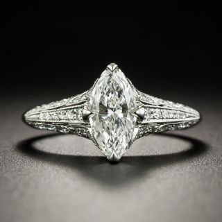 Lang Collection .95 Carat Marquise Diamond Ring - GIA F SI1 - 2