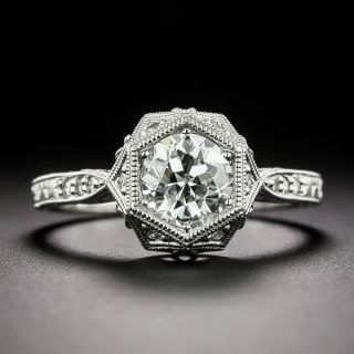 Lang Collection Art Deco-Style .90 Carat Diamond Engagement Ring - GIA I VVS2 - 3