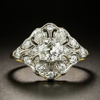 Lang Collection Edwardian Style .78 Carat Diamond Ring - GIA H SI2 - 2