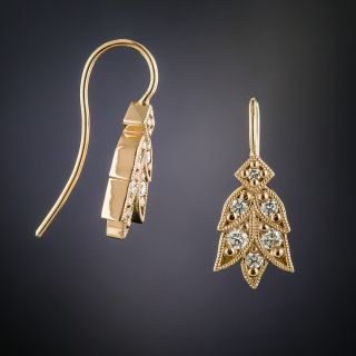 Lang Collection Rose Gold Laurel Diamond Earrings