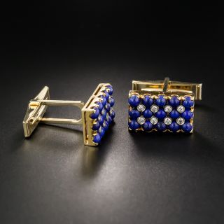 Lapis And Diamond Cuff Links And Tie Bar by C.D. Peacock