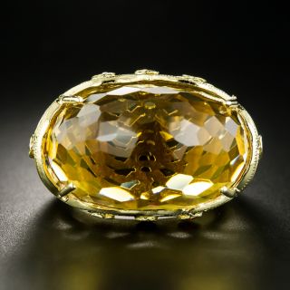Large Citrine, Diamond and Ruby Ring - 2
