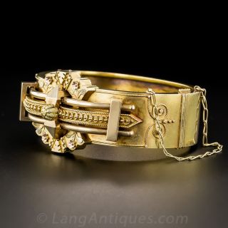Large Victorian Hinged Bangle Bracelet
