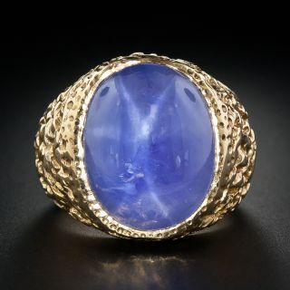 Late 20th Century 20.00 Carat Natural No-Heat Star Sapphire Ring - 7