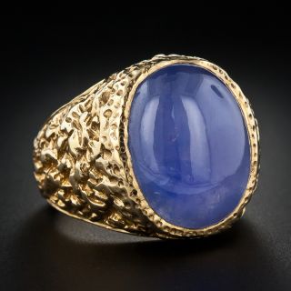 Late 20th Century 20.00 Carat Natural No-Heat Star Sapphire Ring