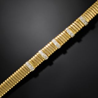 Late-20th Century Gas Pipe Bracelet with Diamonds - 2