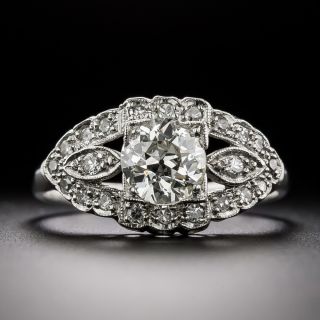 Late-Art Deco 1.04 Carat Diamond Engagement Ring - GIA K VS1 - 2