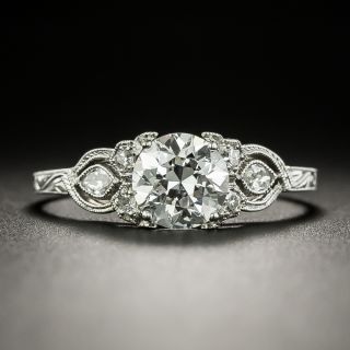 Late-Art Deco 1.06 Carat Diamond Engagement Ring - GIA E SI1 - 2