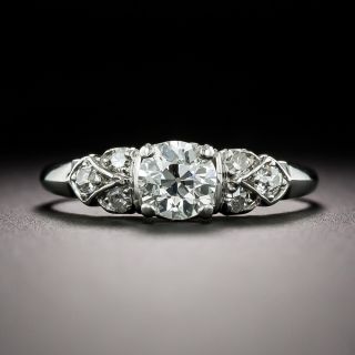 Late-Art Deco .50 Carat Diamond Engagement Ring - 9