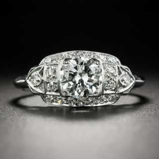 Late Art Deco .70 Carat Diamond Engagement Ring - 2