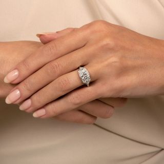 Late Art Deco .70 Carat Diamond Engagement Ring