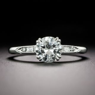 Late-Art Deco .71 Carat Diamond Engagement Ring - GIA E VVS2 - 2