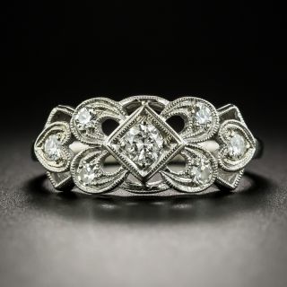 Late-Art Deco Diamond Band Ring - 2