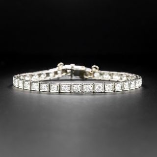 Late-Art Deco Diamond Line Bracelet - 2