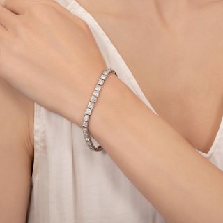 Late-Art Deco Diamond Line Bracelet
