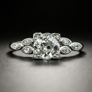 Late Deco 1.14 Carat Diamond Engagement Ring - GIA H VS1  - 4
