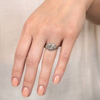 Late Edwardian 1.07 Carat Diamond Engagement Ring  - GIA J VVS2 