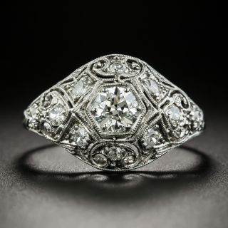 Late Edwardian .35 Carat Diamond Ring - 2